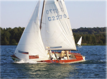 Jolle auf See