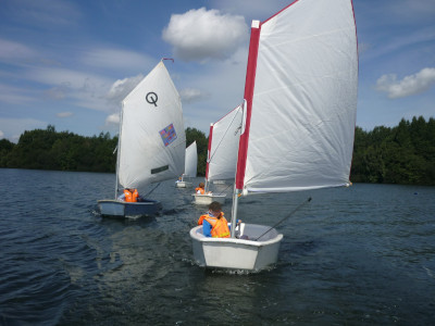 Jolle auf See